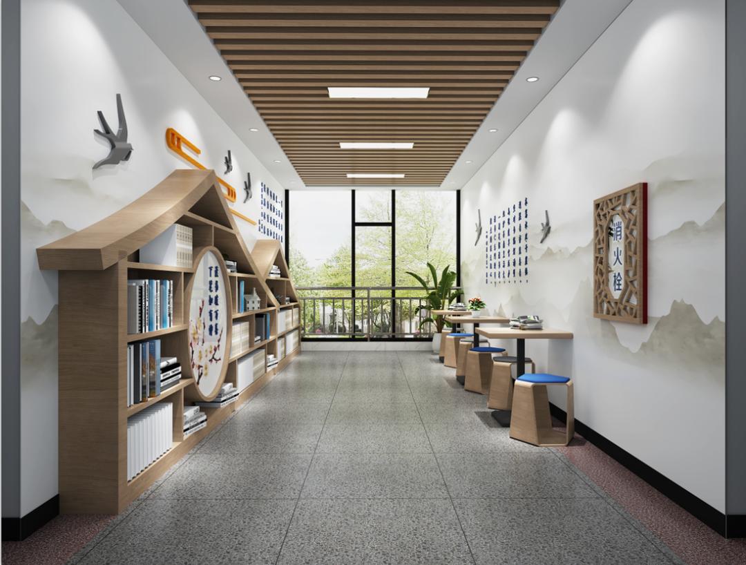 书香校园走廊文化墙,阅读走廊创意设计