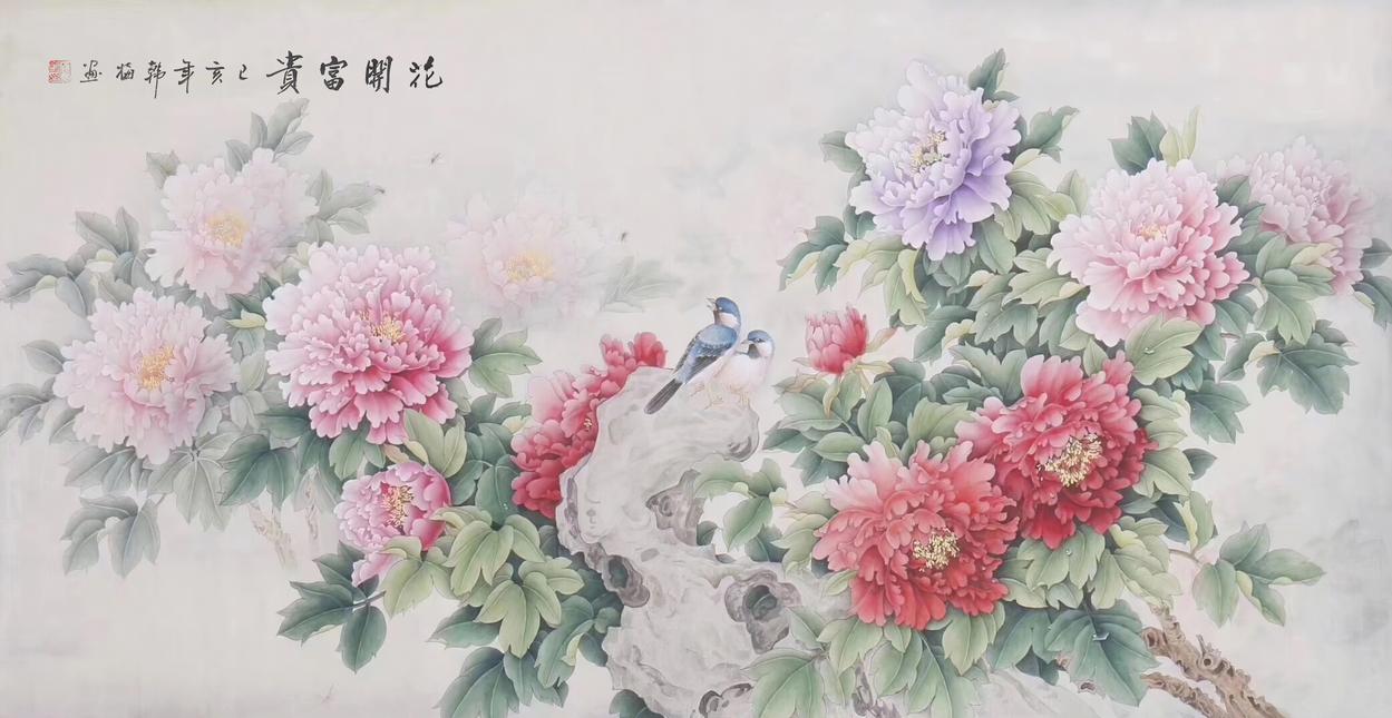 四尺斗方国画山水作品临摹,当代国画大师国画山水作品