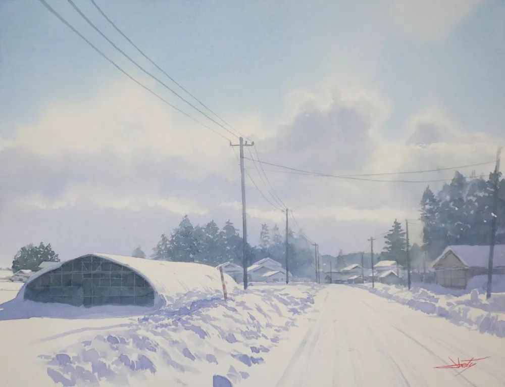 这组水彩风景清新而明亮,充满仙气的水彩世界