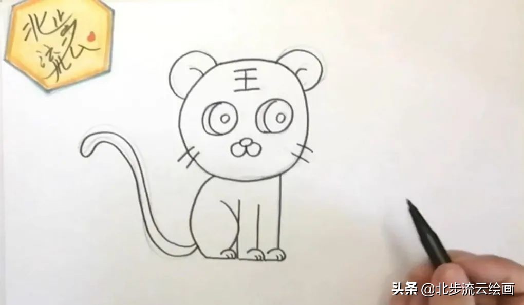 老虎简笔画怎么画简单又好看,老虎的眼睛怎么画简笔画