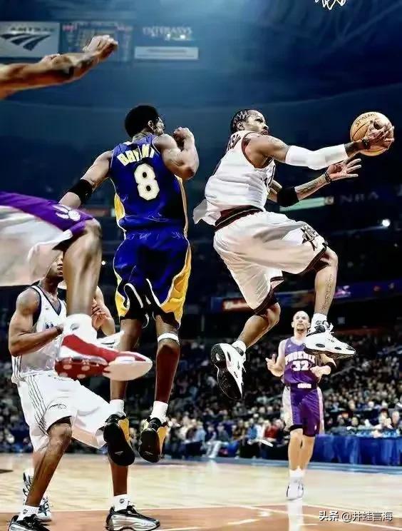 科比艾弗森全明星正赛经典上篮,艾弗森04年全明星戏耍科比高清