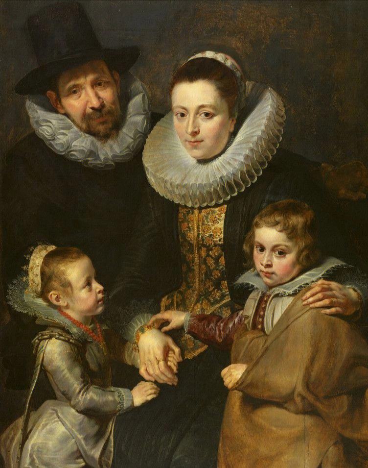 巴洛克风格鲁本斯人物肖像自画像,鲁本斯的人物肖像画作品