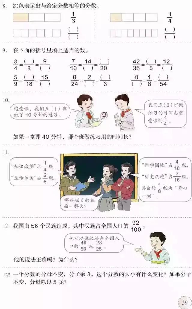 人教版小学数学（五年级下册）课本电子版寒假预习，快收藏