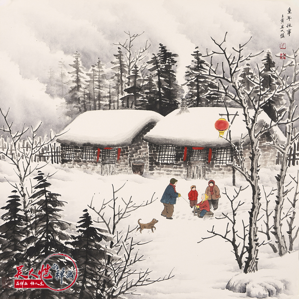 吴大恺山水画雪景的意境,吴大恺国画雪景视频最新