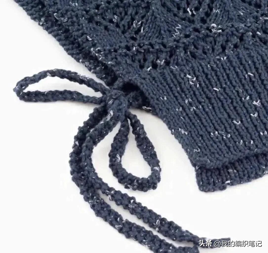 棒针编织马甲背心女款,女士三色棒针马甲背心编织图解