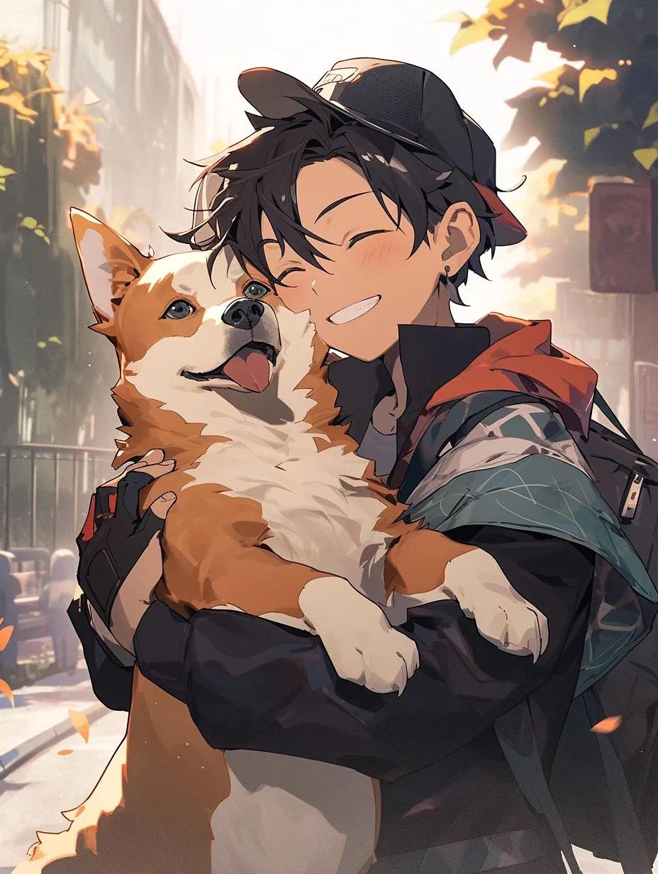 可爱头像男生宠物狗狗,三个小狗狗的头像