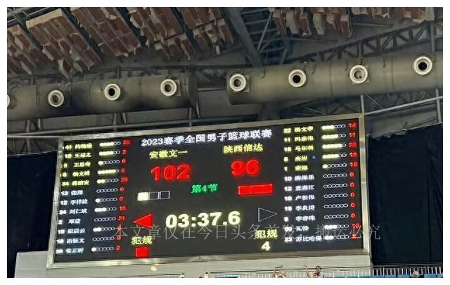 安徽文一获得本赛季NBL冠军,nbl陕西信达vs安徽文一争议视频