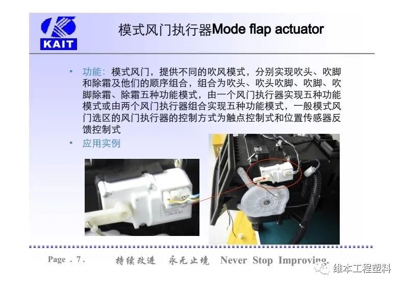 耐磨静音齿轮和材料，在汽车空调风门执行器减速齿轮箱上的应用