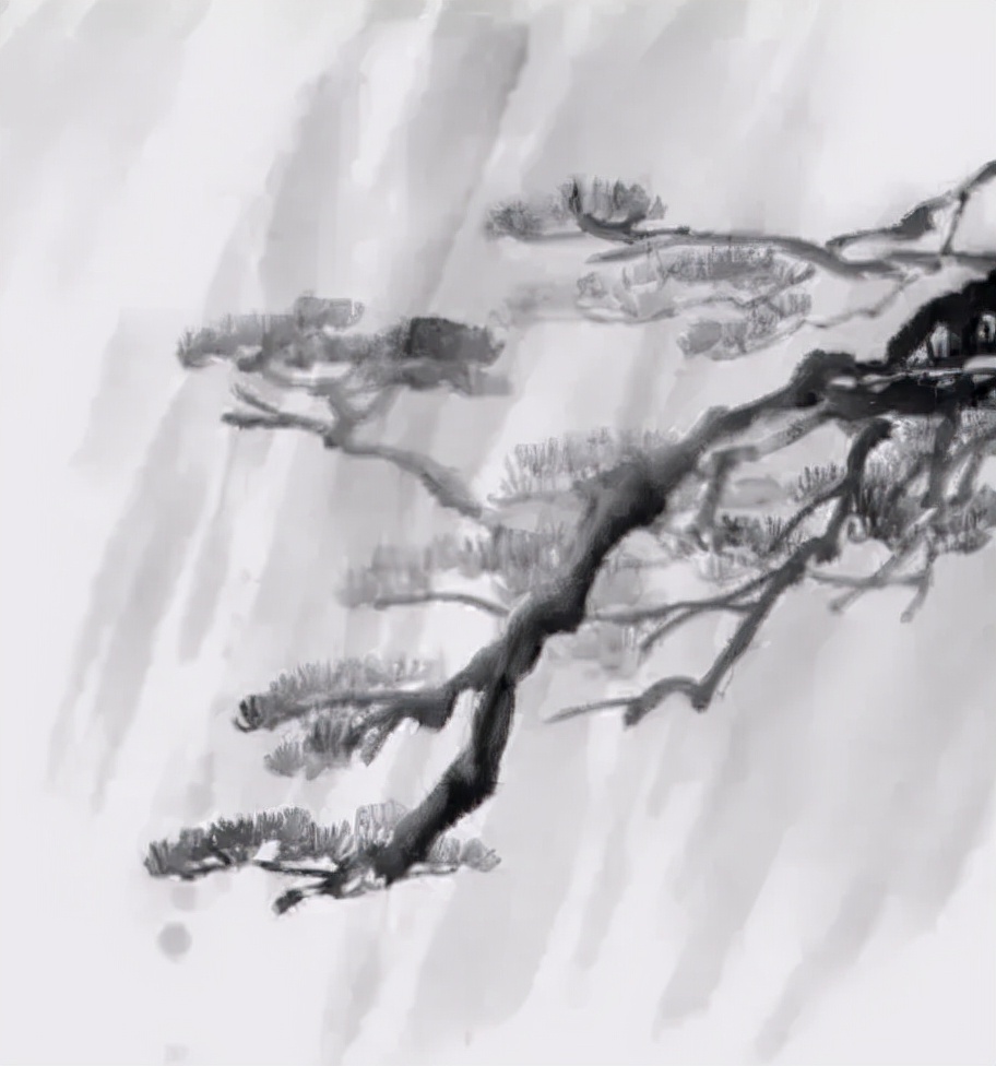 松树复杂画法,松树的十种画法