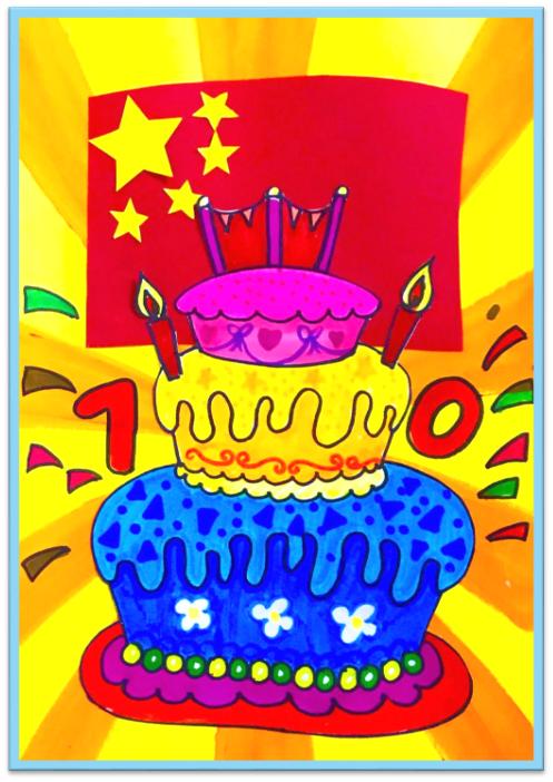 小学生国庆节绘画,国庆节绘画