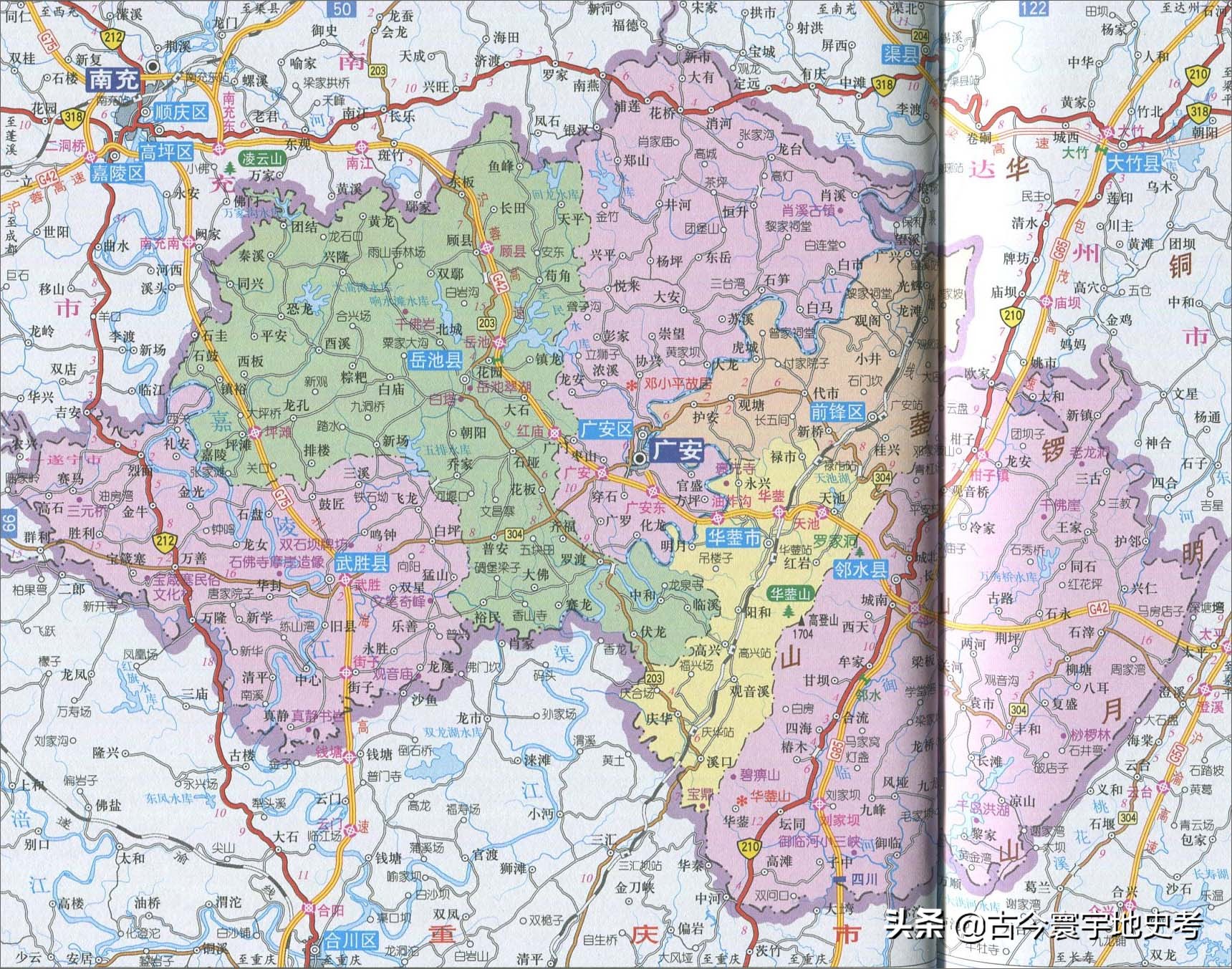 四川省各区县市地图,四川省各市县的详细地图