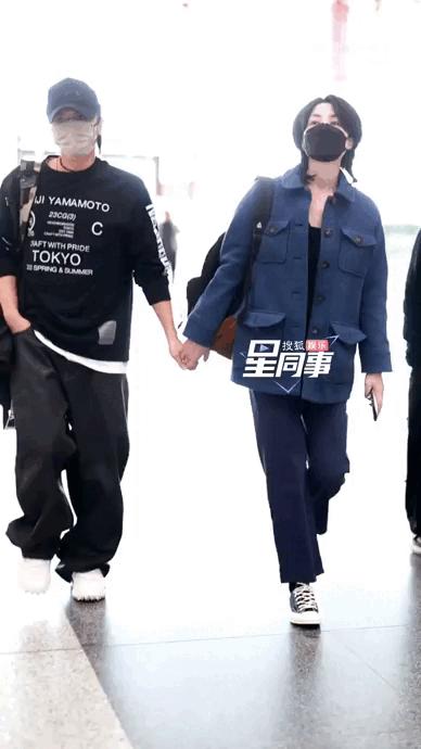 谢霆锋王菲现身机场动图图文,谢霆锋王菲现身机场视频