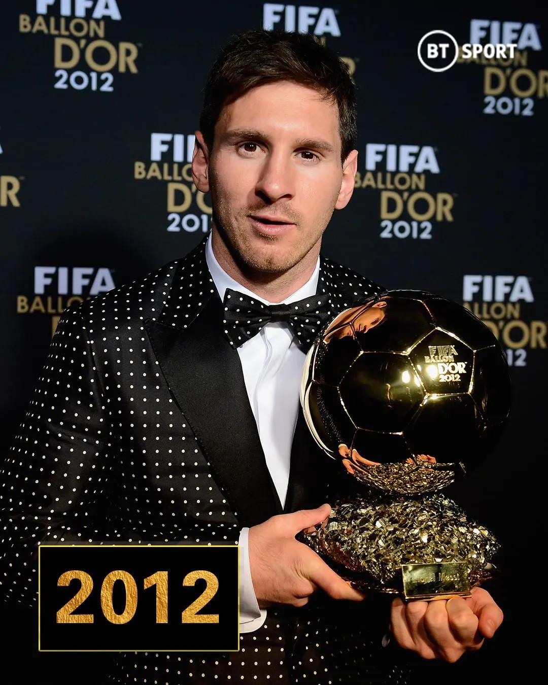 梅西历年获得的冠军有哪些,2012年金球奖为什么是梅西