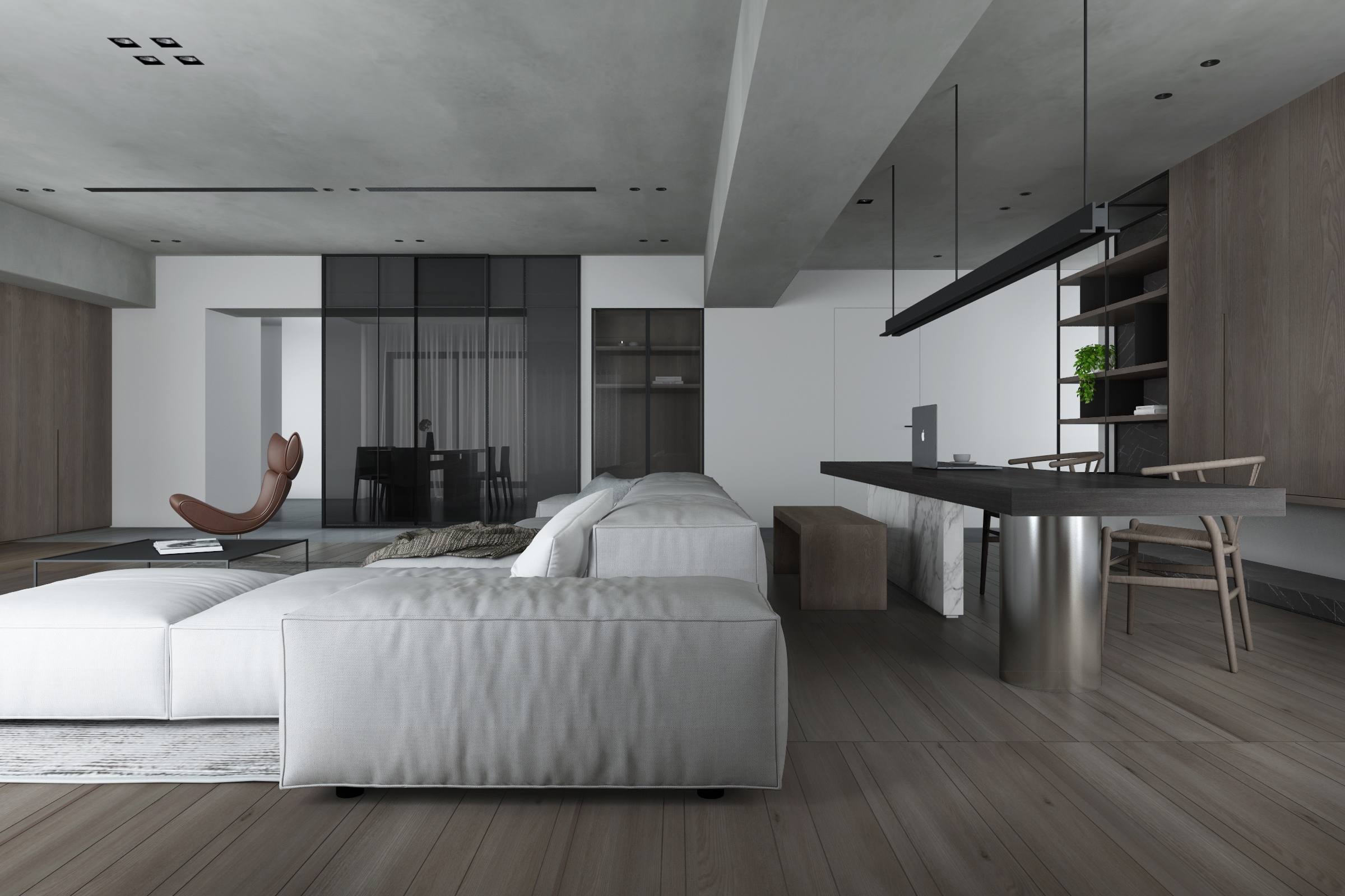 禅意侘寂风豪宅,侘寂挑空别墅