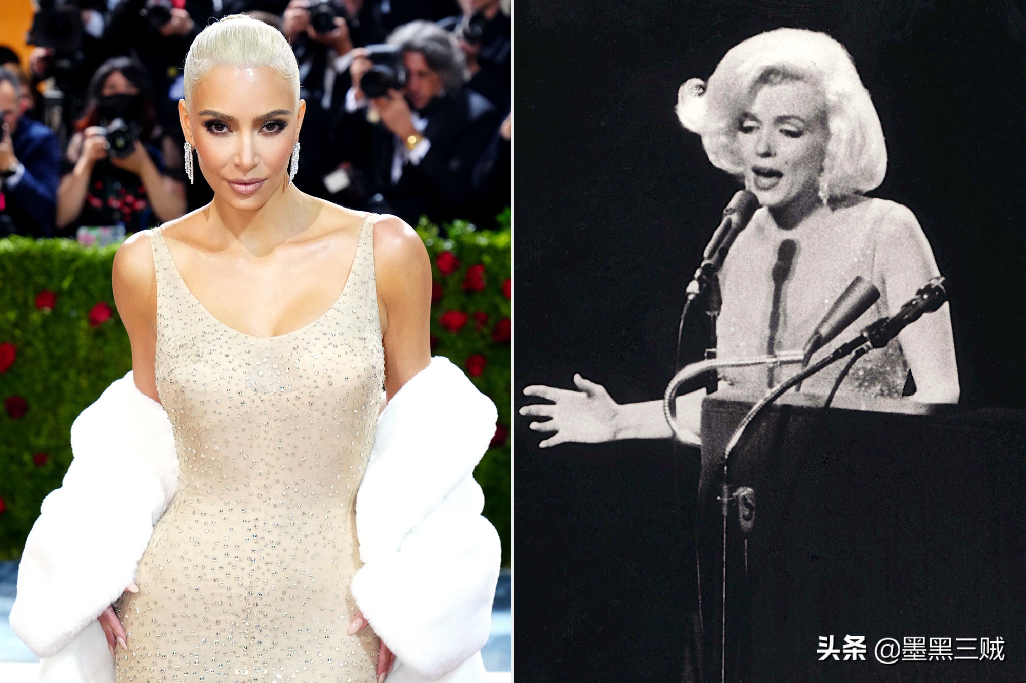 金卡戴珊穿玛丽莲梦露礼服视频,金卡戴珊穿玛丽莲梦露礼服