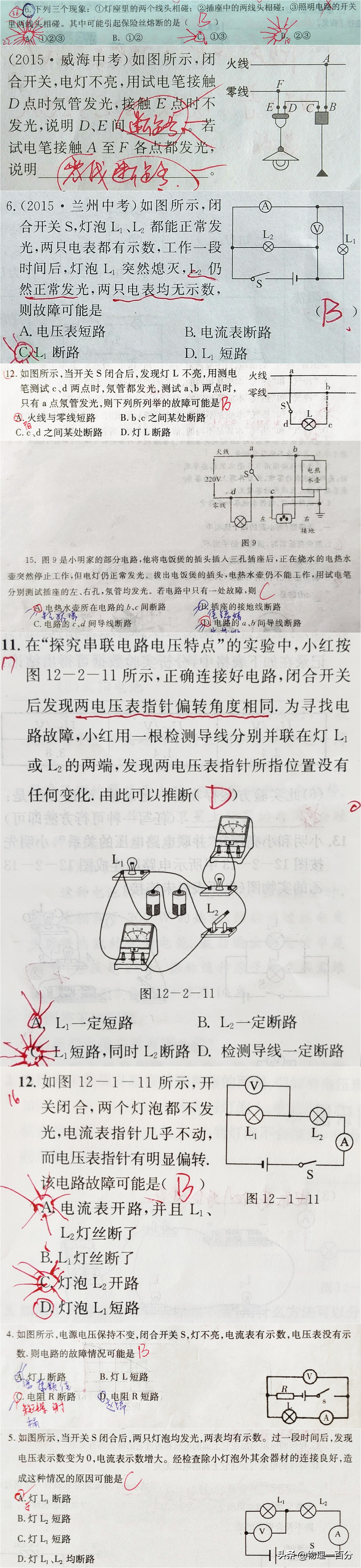 初中生快速提高成绩必看的四张图,初中物理38张示意图大全
