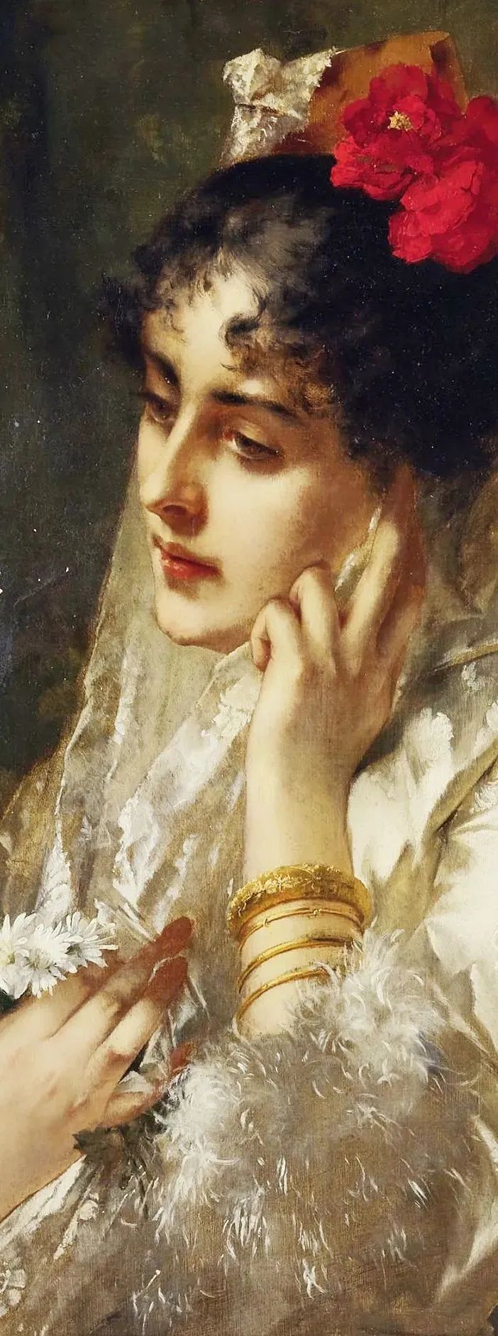 德国绘画风格独特的美女,欧洲艺术绘画女神