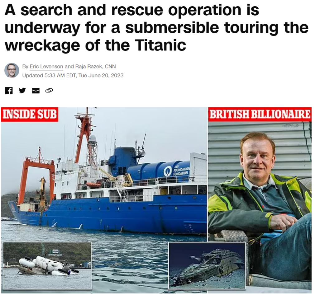 泰坦尼克号残骸观光艇失联现状,泰坦尼克号残骸实拍还有多久消失