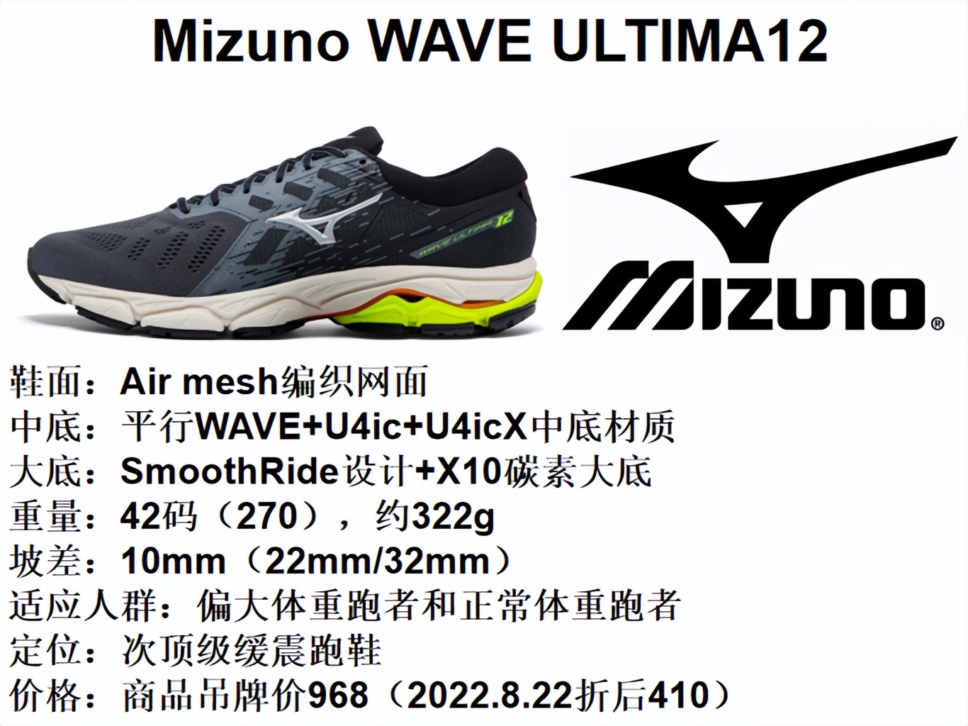 美津浓跑鞋系列矩阵,美津浓跑鞋矩阵