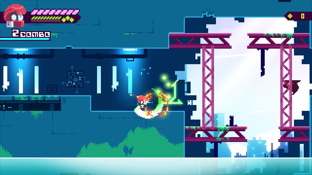 一款像素风的2D横版动作游戏