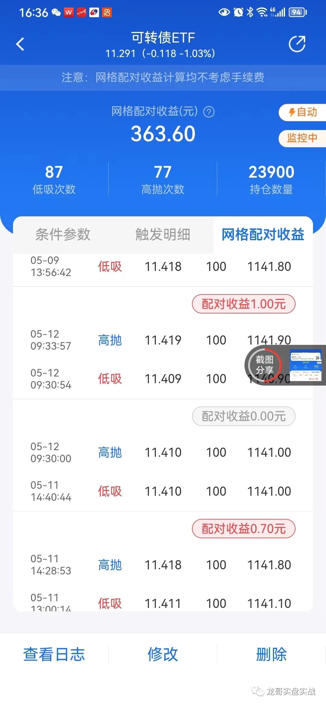 2023年5月12亏损但依然是我节奏，T收益715丢人，融资账户开始移