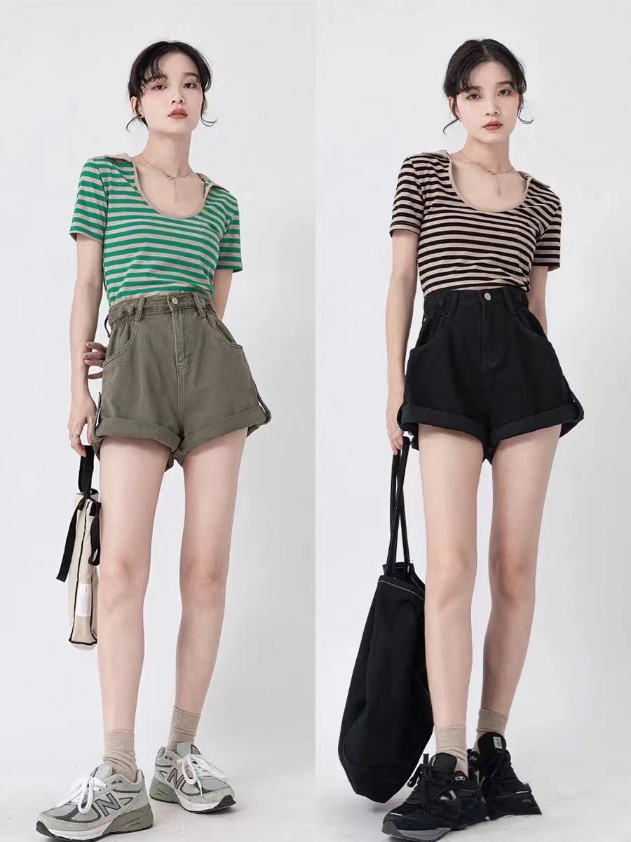 夏天穿短裤怎样让腿视觉上显瘦,短裤怎么穿搭显瘦显腿长