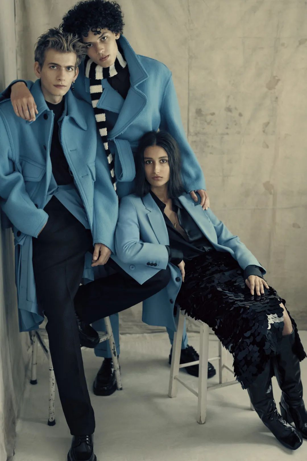 蓝色穿出秋冬高级感,蓝色穿出春天的高级感