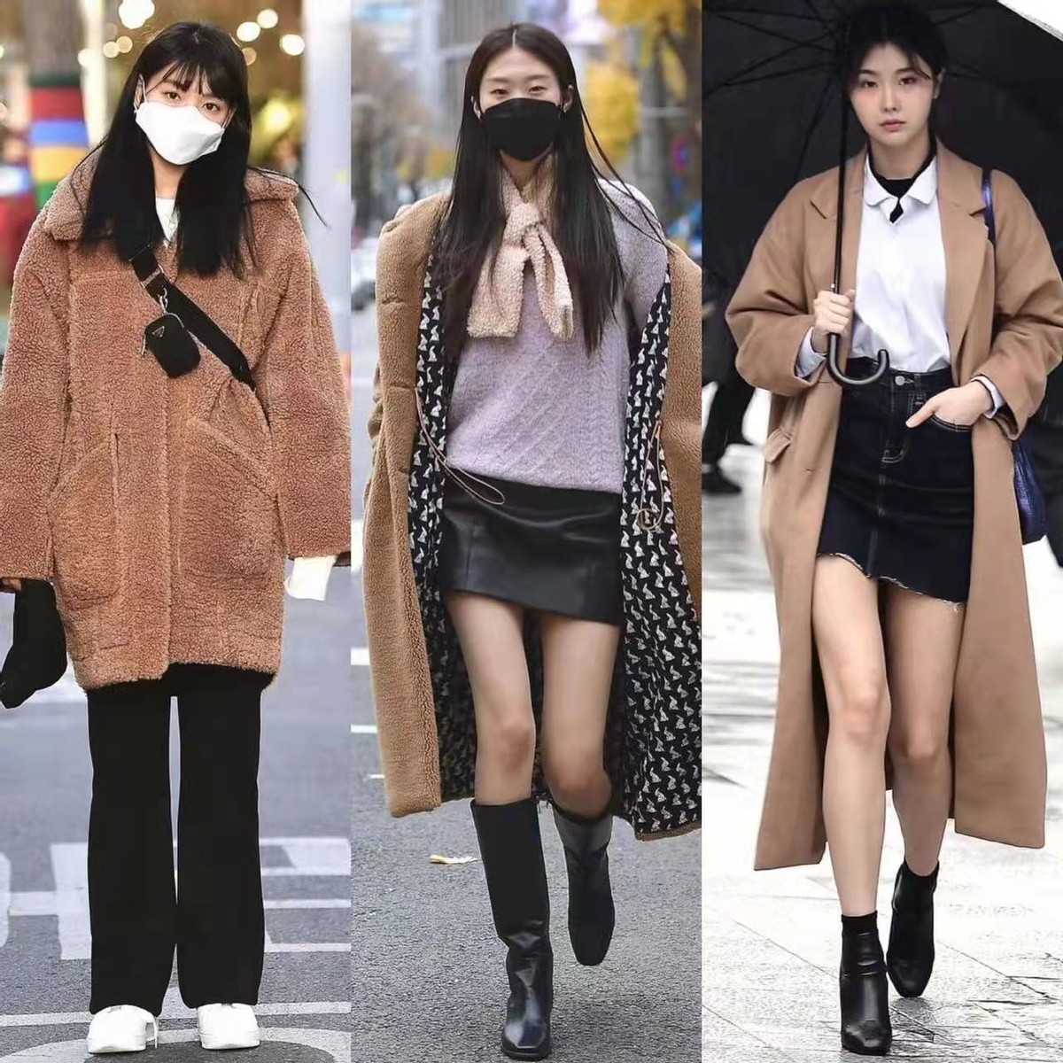 韩国小姐姐穿大衣图片,韩国女明星冬天大衣穿搭