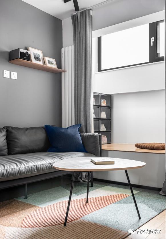 套内70多平小三房装修黑白灰,高级感老房翻新布局