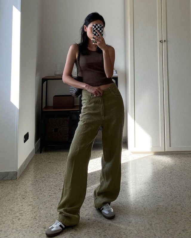 adidassamba鞋网红,adidas复古板鞋橄榄绿