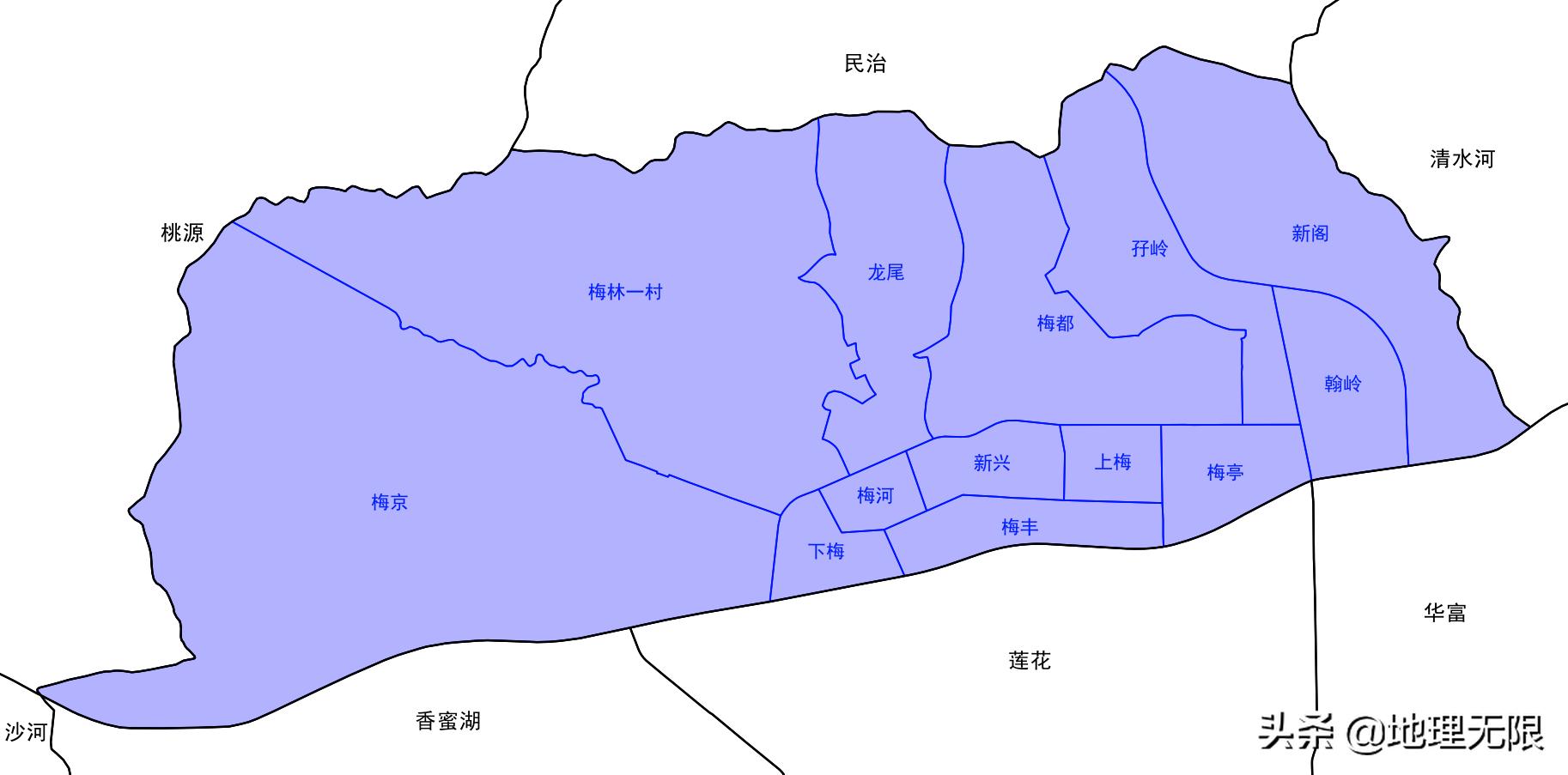 深圳福田梅林街道简介,深圳市福田区梅林街道地图