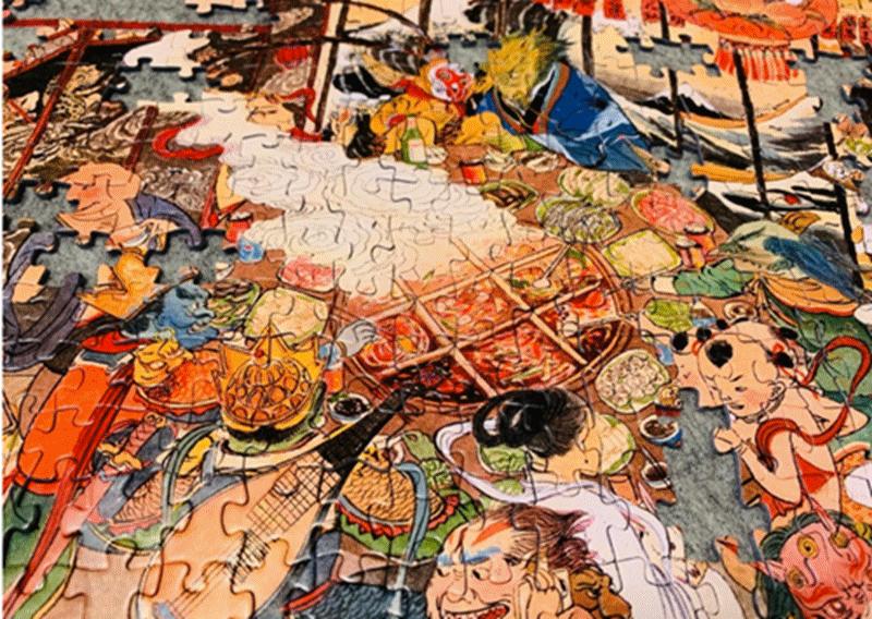 TOI图益x皇小小联名拼图——人间烟火，神仙也爱