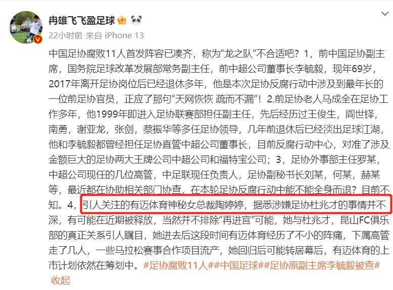 曝40岁杜兆才*妇情**即将释放!被誉为中超最美女老总,他们或是真爱