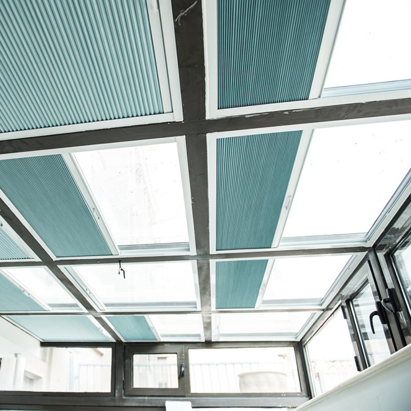 阳光房电动遮阳帘安装方法,阳光房电动铝合金遮阳帘