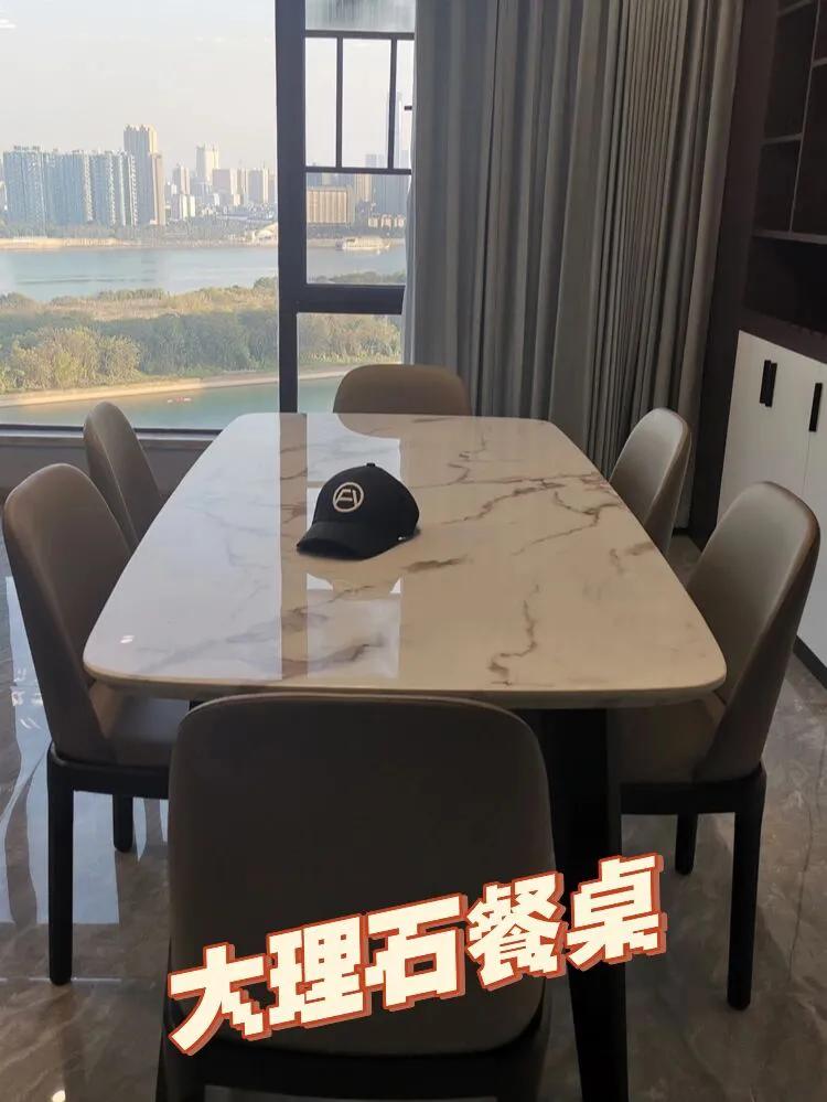 全网最火的10款岩板餐桌1米6,岩板餐桌和大理石餐桌怎么选