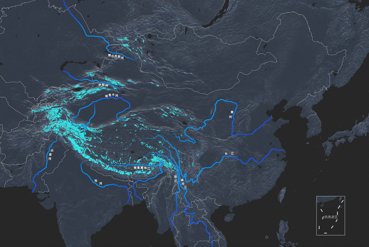 全球冰川分布图,全球各地方冰川集合