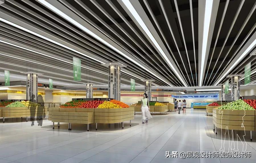 30平方超市商店摆设,超市设计效果图大全