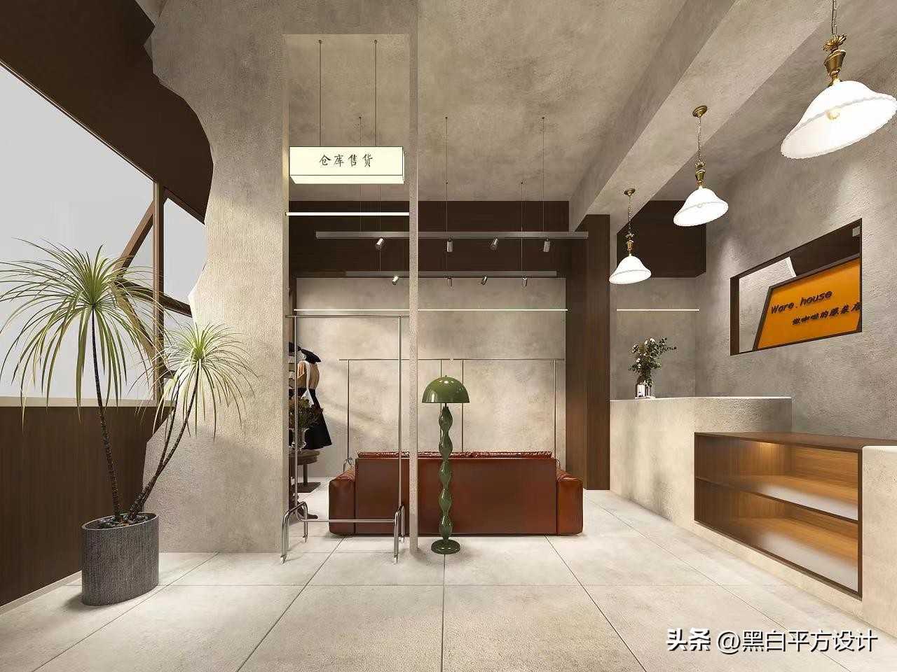 极简风女装店设计图,奶油风女装店设计