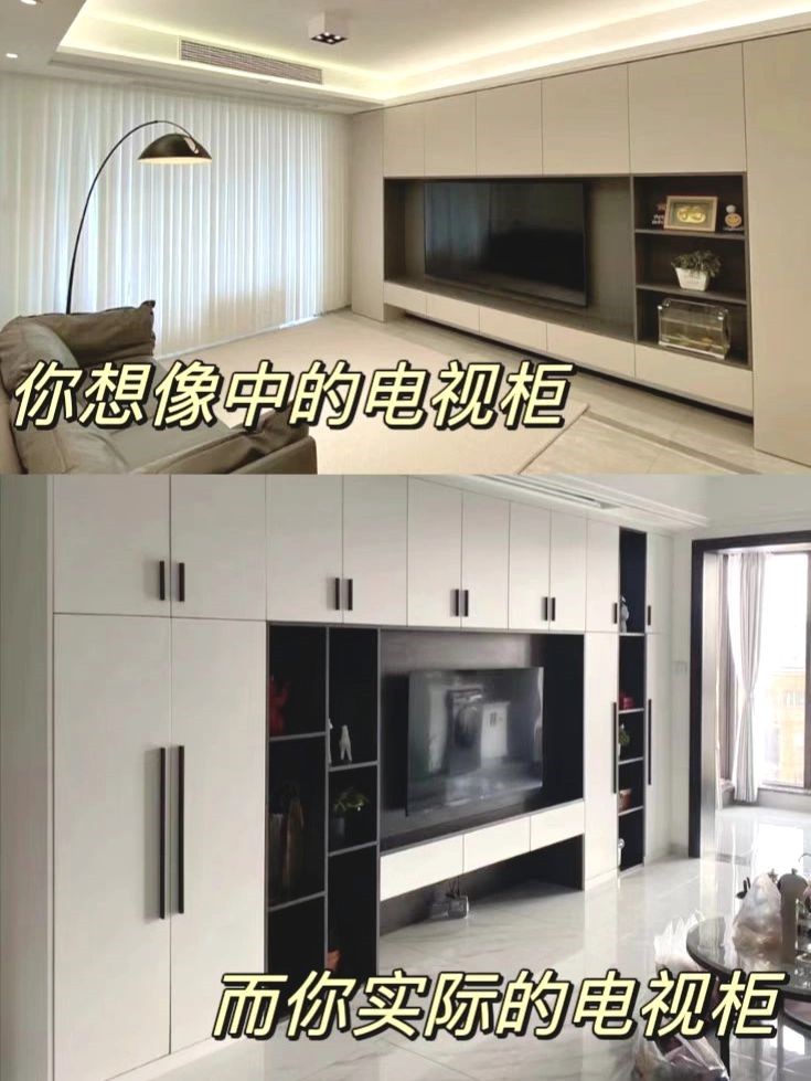 客厅墙壁电视柜效果图大全,客厅满墙电视柜布局设计