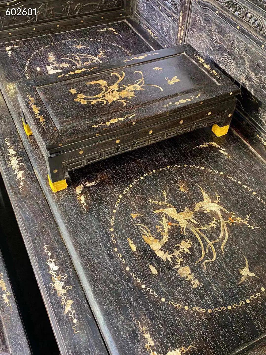 小叶紫檀罗汉床龙床,红木小叶紫檀罗汉床