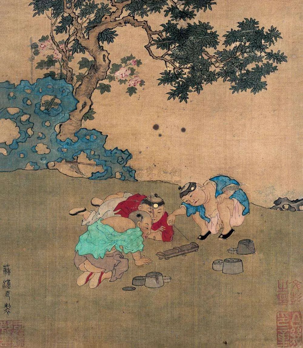 宋朝苏汉臣婴儿图,历史上的婴戏图