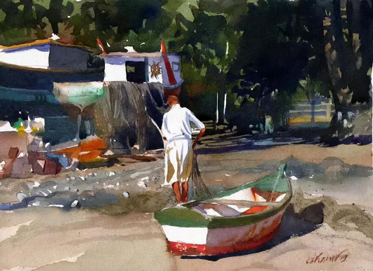 世界顶级水彩画家作品欣赏,世界水彩画大师三巨头的作品欣赏