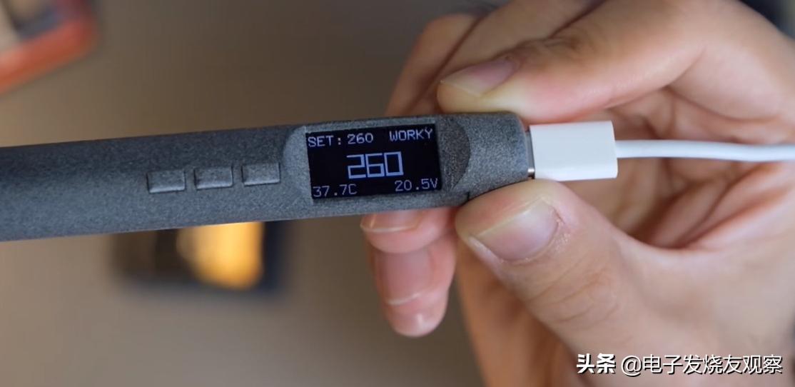 diy高频电烙铁焊接锂电大单体,数显恒温高频可调电烙铁