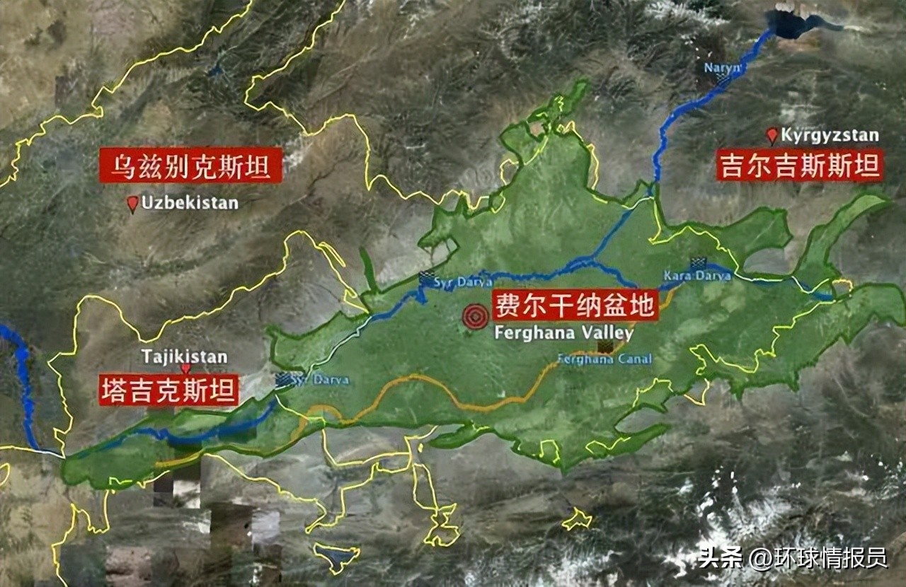 中亚的费尔干纳盆地,中亚火药桶和费尔干纳盆地