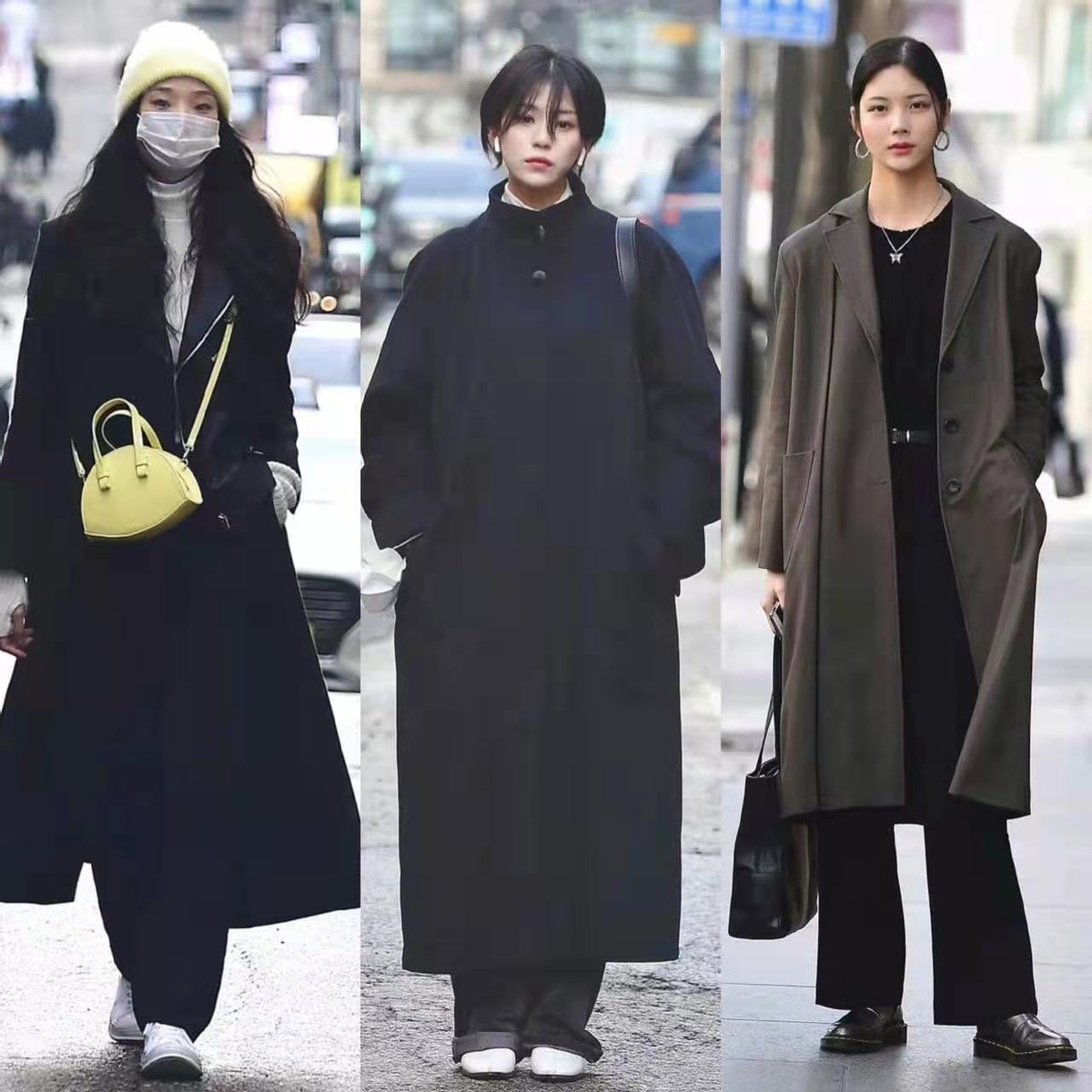 韩国小姐姐穿大衣图片,韩国女明星冬天大衣穿搭