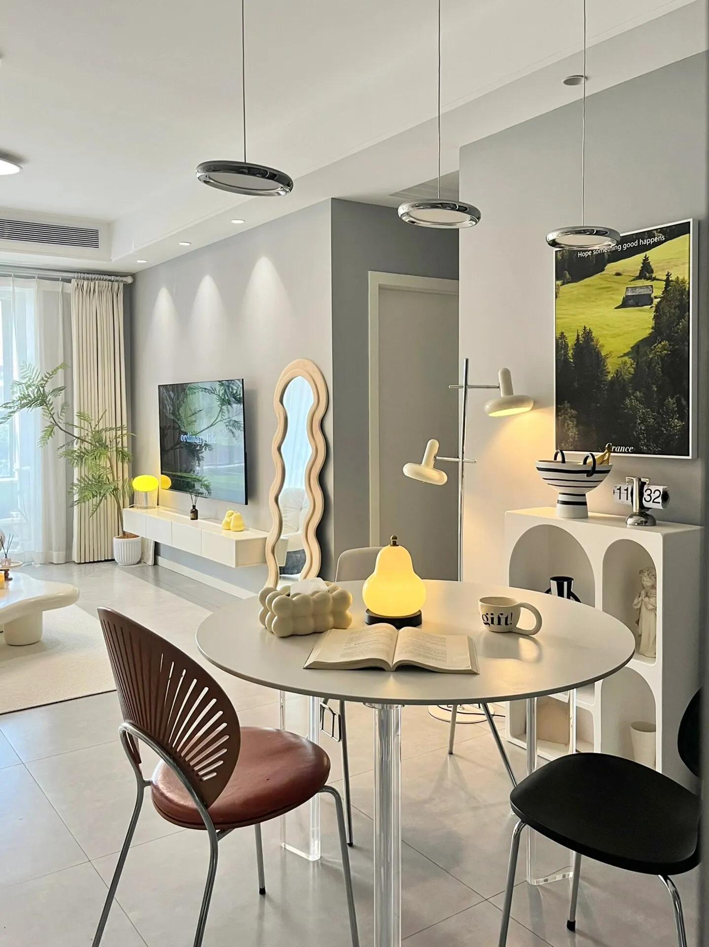 客餐厅一体吧台装修效果图,20平餐客一体装修