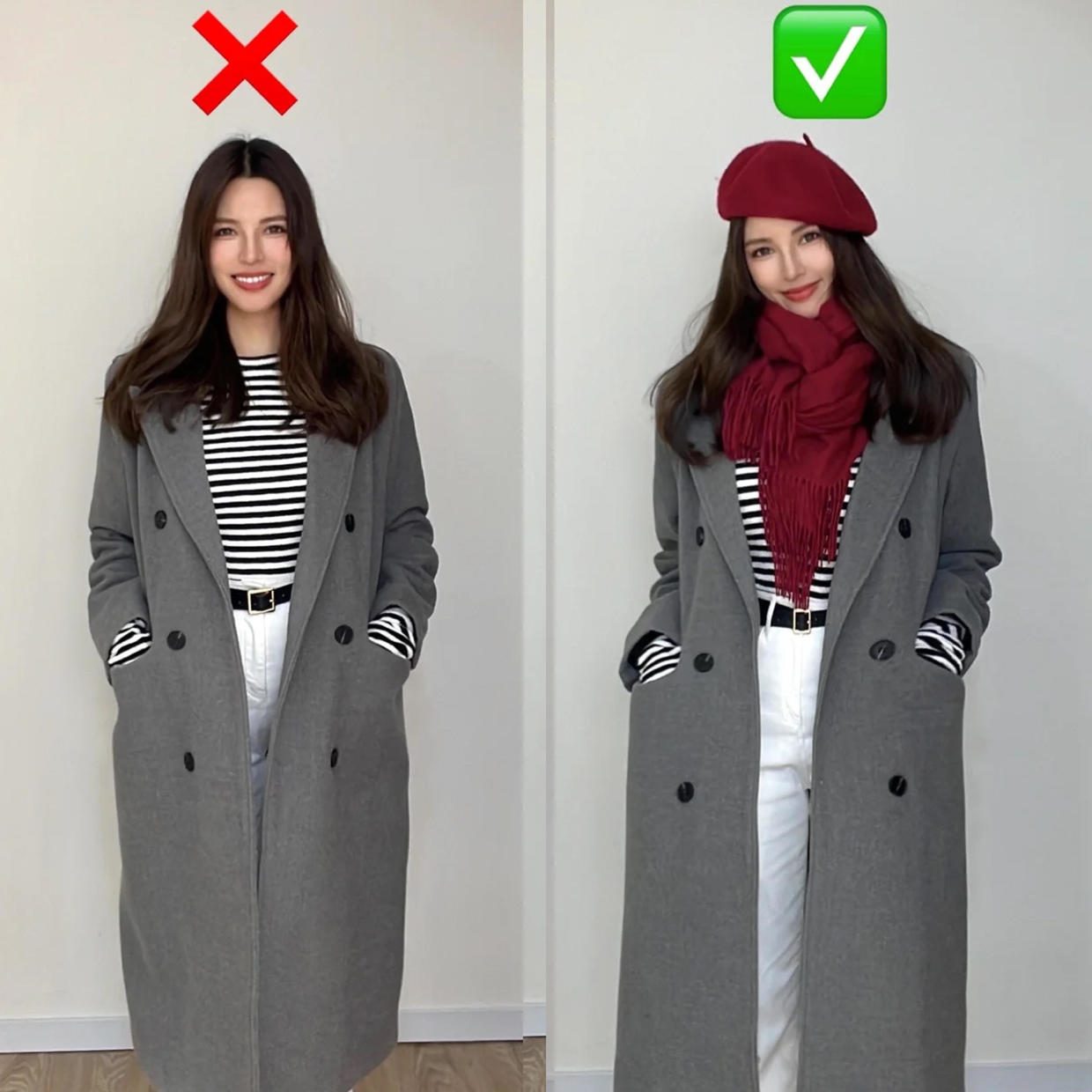 围巾怎么戴保暖时髦显气质,冬天戴帽子围巾穿搭