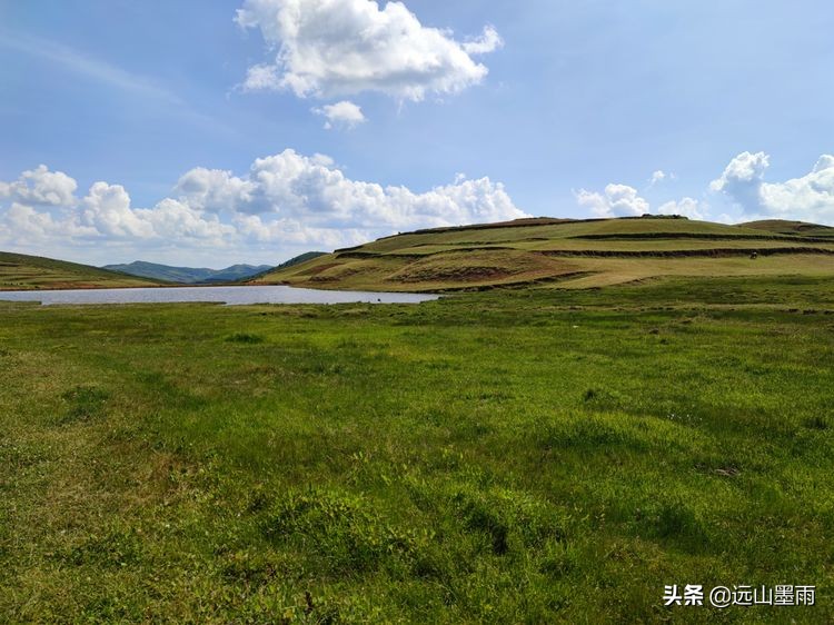 蓝天白云绿草间,蓝天白云草原绿草茵茵风景秀丽