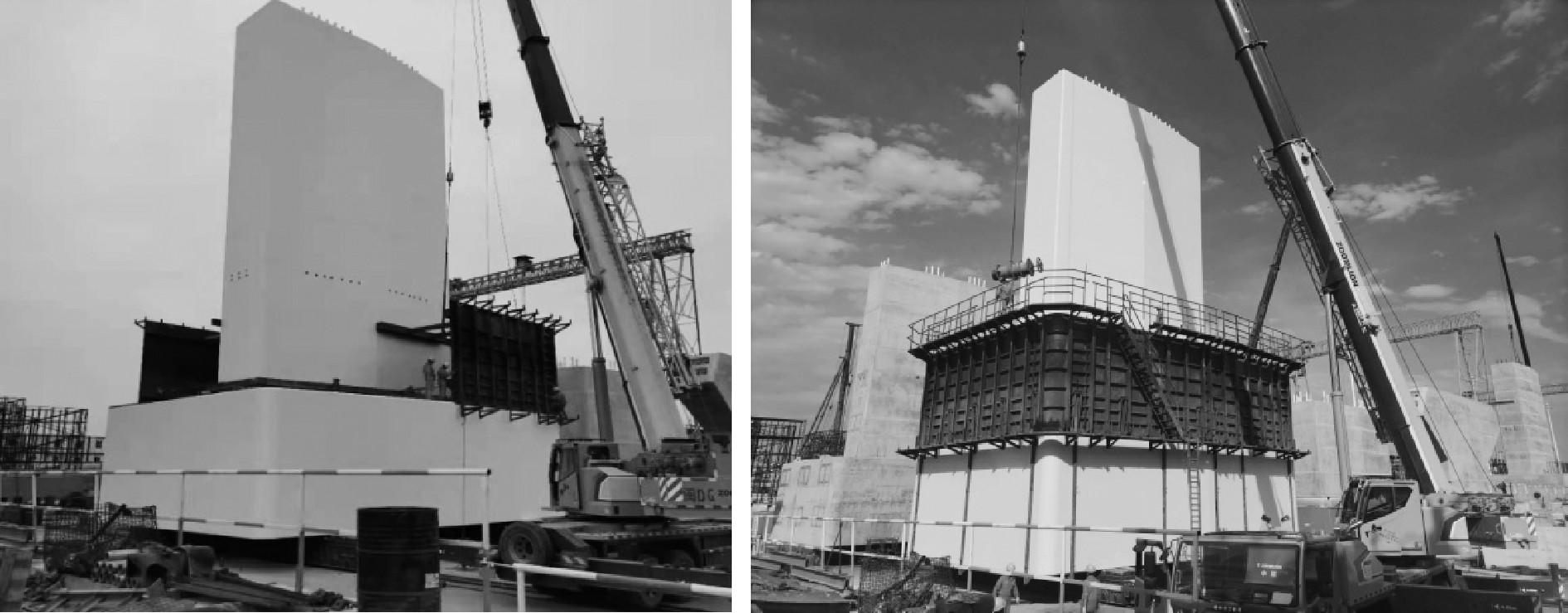 大型预制墩台安装分离式柔性止水结构施工