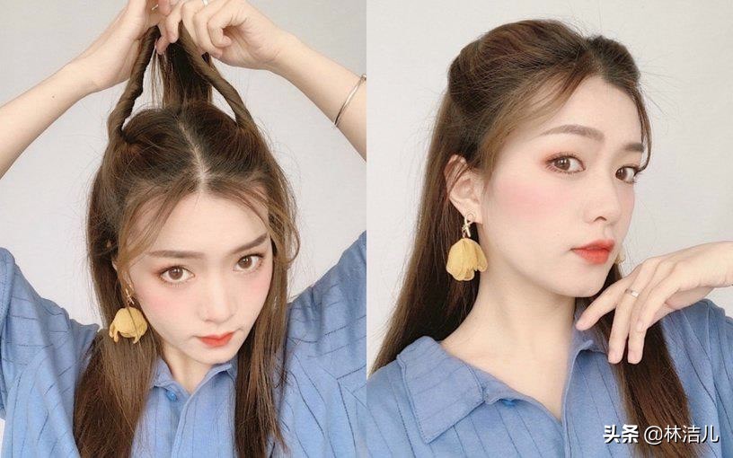 圆脸扎发赵丽颖同款,赵丽颖绑发带的发型图片